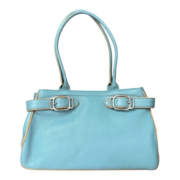 Cole Haan Handbags - COLE HAAN teal blue textured leather purse, NWOT